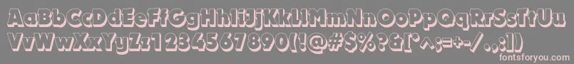フォントDynarshadowc – 灰色の背景にピンクのフォント