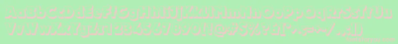 Dynarshadowc-fontti – vaaleanpunaiset fontit vihreällä taustalla