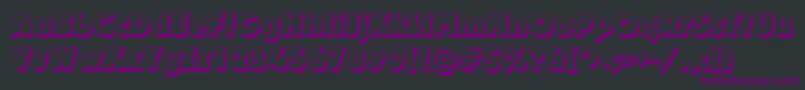 Dynarshadowc-fontti – violetit fontit mustalla taustalla