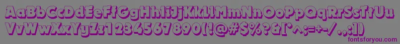 Dynarshadowc-fontti – violetit fontit harmaalla taustalla