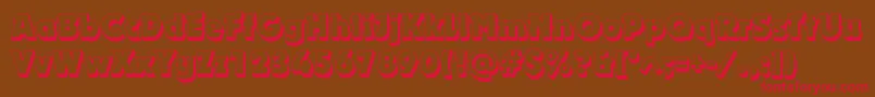 Dynarshadowc Font – Red Fonts on Brown Background