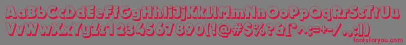 Dynarshadowc Font – Red Fonts on Gray Background