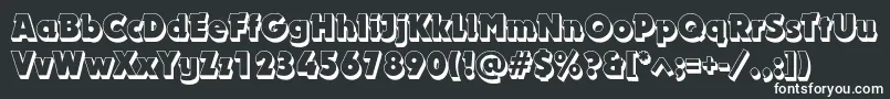 フォントDynarshadowc – 黒い背景に白い文字