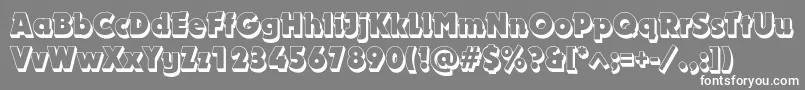 フォントDynarshadowc – 灰色の背景に白い文字