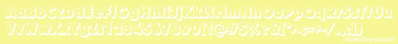 Dynarshadowc Font – White Fonts on Yellow Background