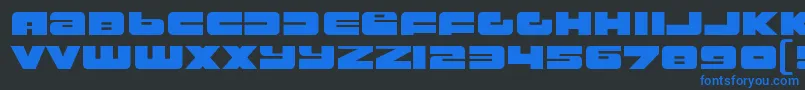 RustproofbodyRegular Font – Blue Fonts on Black Background