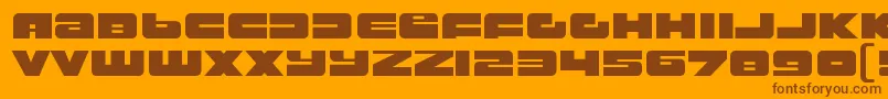 RustproofbodyRegular Font – Brown Fonts on Orange Background