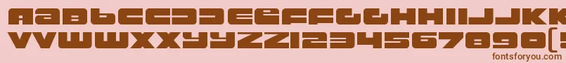 RustproofbodyRegular Font – Brown Fonts on Pink Background