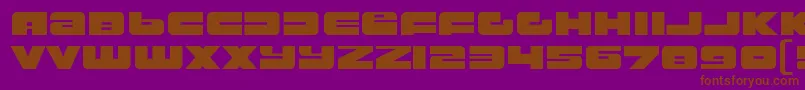RustproofbodyRegular Font – Brown Fonts on Purple Background