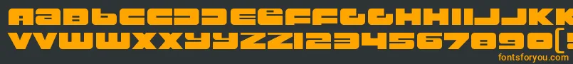 RustproofbodyRegular Font – Orange Fonts on Black Background