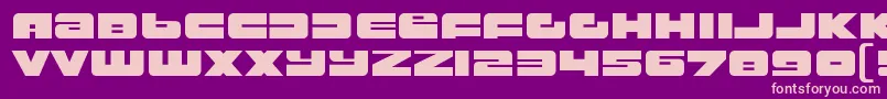 RustproofbodyRegular Font – Pink Fonts on Purple Background