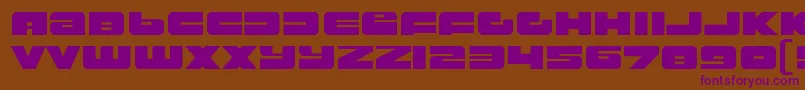 RustproofbodyRegular Font – Purple Fonts on Brown Background