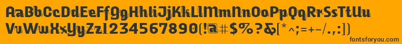 Alusine Font – Black Fonts on Orange Background