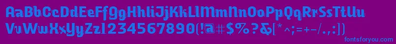 Alusine Font – Blue Fonts on Purple Background