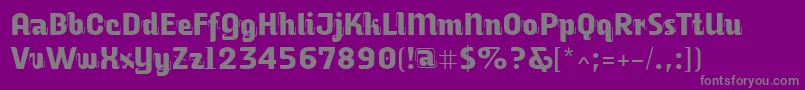 フォントAlusine – 紫の背景に灰色の文字