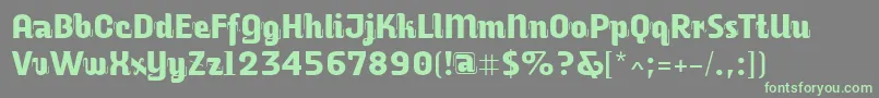 Alusine-fontti – vihreät fontit harmaalla taustalla