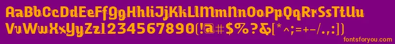 Alusine Font – Orange Fonts on Purple Background