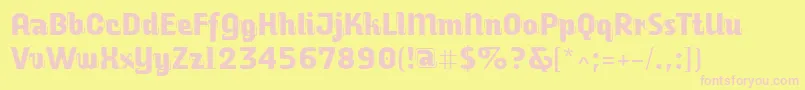 Alusine Font – Pink Fonts on Yellow Background