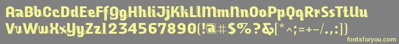 Alusine Font – Yellow Fonts on Gray Background