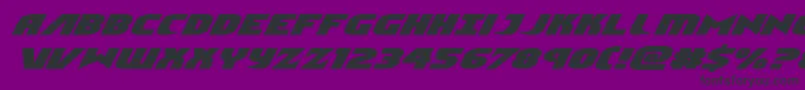 Ninjagardenexpandital-Schriftart – Schwarze Schriften auf violettem Hintergrund