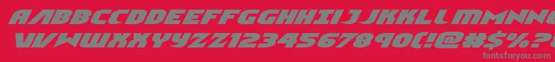 Ninjagardenexpandital Font – Gray Fonts on Red Background