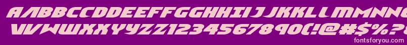Fonte Ninjagardenexpandital – fontes rosa em um fundo violeta