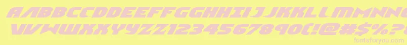Ninjagardenexpandital-fontti – vaaleanpunaiset fontit keltaisella taustalla