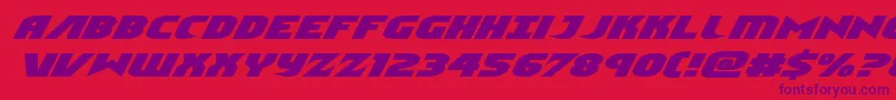 Ninjagardenexpandital Font – Purple Fonts on Red Background