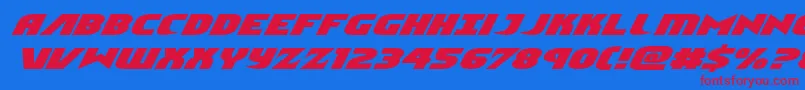Ninjagardenexpandital Font – Red Fonts on Blue Background
