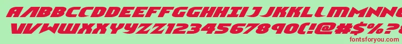 Ninjagardenexpandital Font – Red Fonts on Green Background