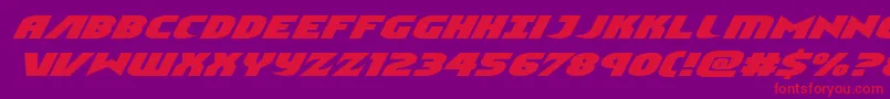 Ninjagardenexpandital Font – Red Fonts on Purple Background