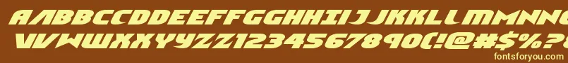 Ninjagardenexpandital Font – Yellow Fonts on Brown Background