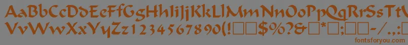 CalligraphicRegular Font – Brown Fonts on Gray Background