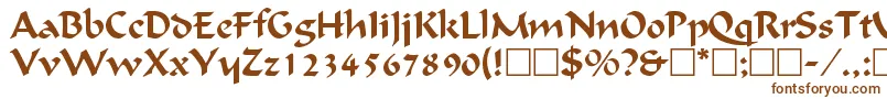 CalligraphicRegular-fontti – ruskeat fontit valkoisella taustalla