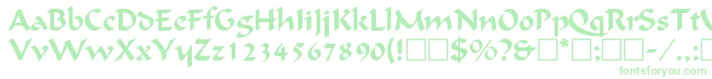 CalligraphicRegular Font – Green Fonts on White Background