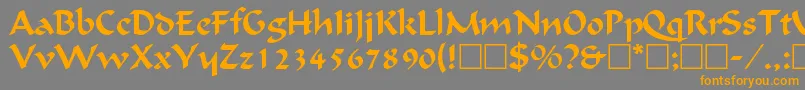 CalligraphicRegular Font – Orange Fonts on Gray Background