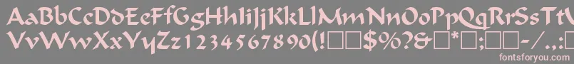 CalligraphicRegular Font – Pink Fonts on Gray Background
