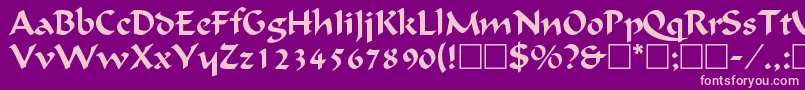 fuente CalligraphicRegular – Fuentes Rosadas Sobre Fondo Morado