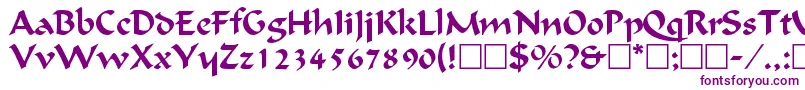 CalligraphicRegular Font – Purple Fonts on White Background