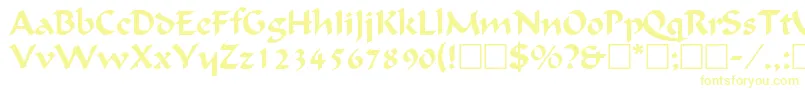Шрифт CalligraphicRegular – жёлтые шрифты
