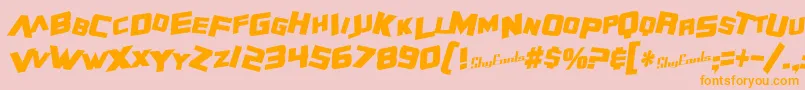 fuente SfZeroGravityCondensedBoldItalic – Fuentes Naranjas Sobre Fondo Rosa