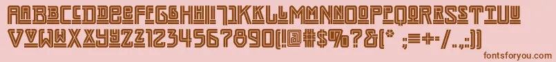 Darmstadtartsnf Font – Brown Fonts on Pink Background