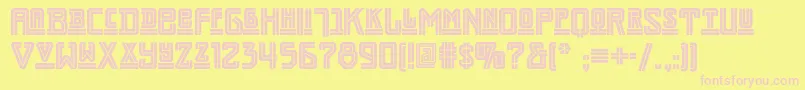 Darmstadtartsnf Font – Pink Fonts on Yellow Background