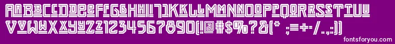 Darmstadtartsnf-Schriftart – Weiße Schriften auf violettem Hintergrund