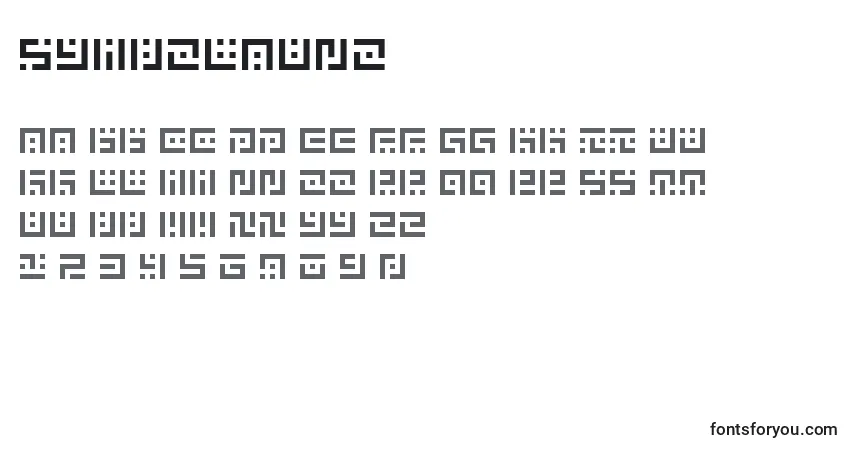 Czcionka SymvolaUno – alfabet, cyfry, specjalne znaki