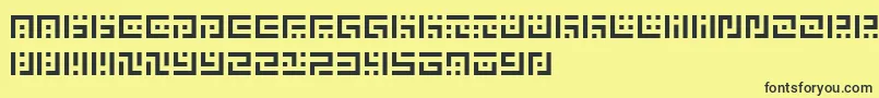 SymvolaUno Font – Black Fonts on Yellow Background