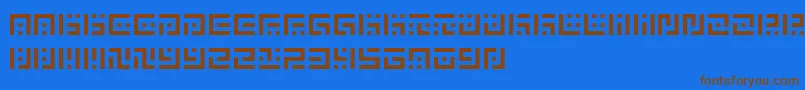 SymvolaUno Font – Brown Fonts on Blue Background