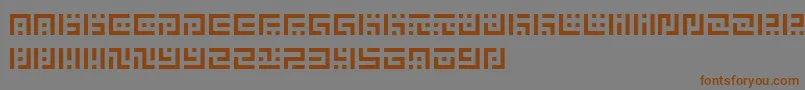 フォントSymvolaUno – 茶色の文字が灰色の背景にあります。