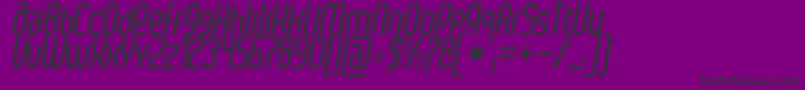 SenziBoldItalic Font – Black Fonts on Purple Background