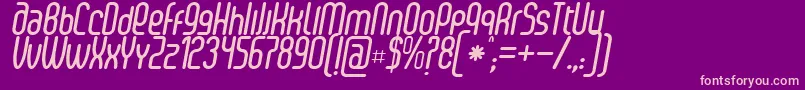 SenziBoldItalic Font – Pink Fonts on Purple Background